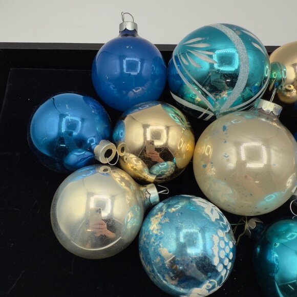 Vintage Mercury Glass Christmas Ornaments Rauch Made in USA - Picture 14 of 15
